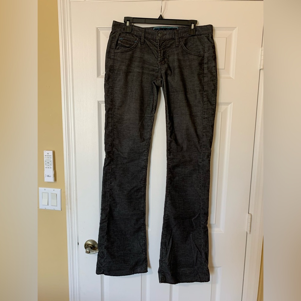 Arch Indigo Ribbed Black Flare Wide Leg Selvedge Jeans Size 29‎  Y2K 90’s Casual